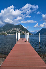 pier on the tranquil lake