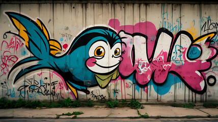 swallow bird painting on the wall