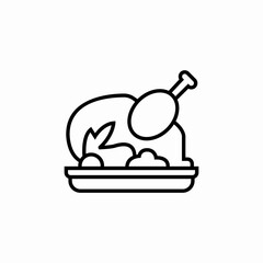 chicken meal icon sign vector