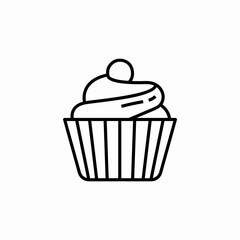 cupcake muffin icon sign vector