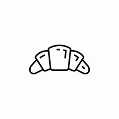 croissant bakery icon sign vector
