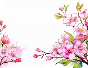 Naklejka premium 桜 フレーム イラスト 素材