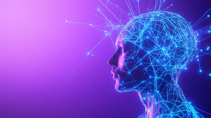 Glowing neural network texture with intersecting pathways and nodes, symbolizing data connectivity, artificial intelligence, and digital complexity