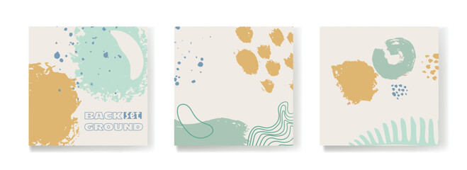 A set of abstract backgrounds with space for text.