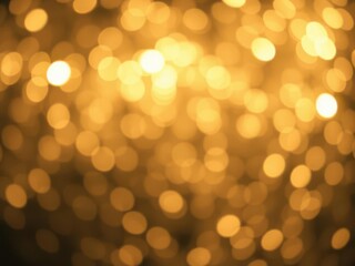 Obraz premium Shiny golden swirls and bokeh lights on a glittering abstract background, beautiful