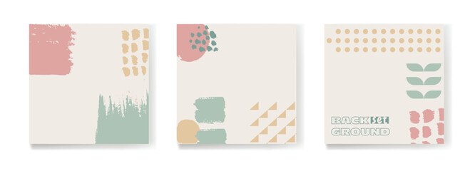 A set of abstract backgrounds with space for text.