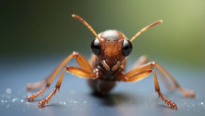 Fototapeta premium macro of a wasp on white background