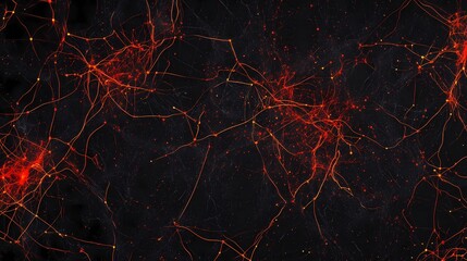 A detailed texture of neural connections with glowing nodes, illustrating the vast network of information and digital interaction in technology