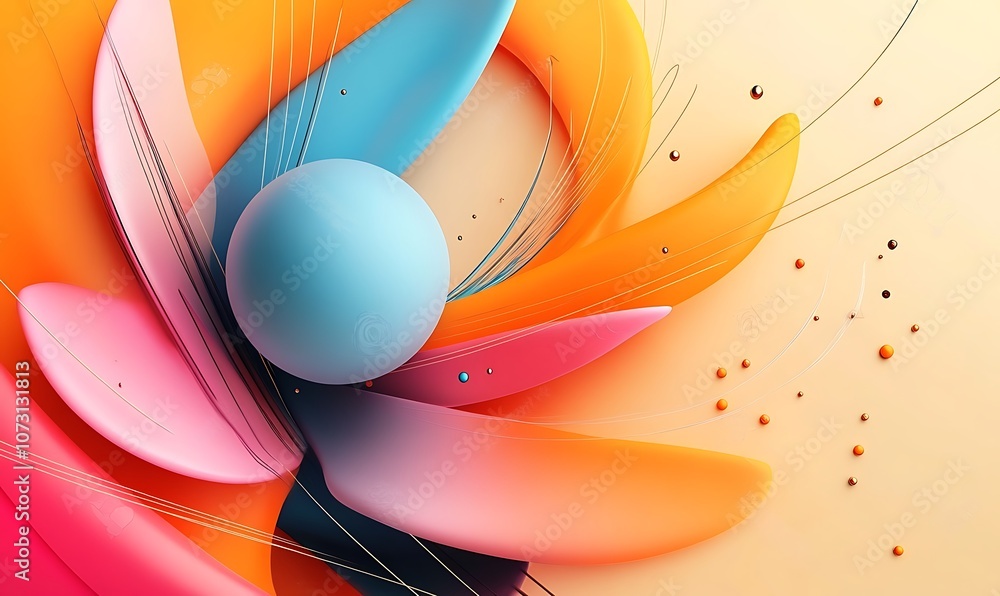 Poster abstract colorful wavy background .generative ai.