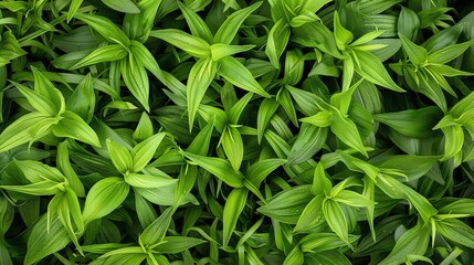 A close-up shot of green leaves.