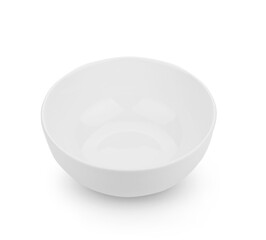 White ceramic bowl isolated on white background with clipping path