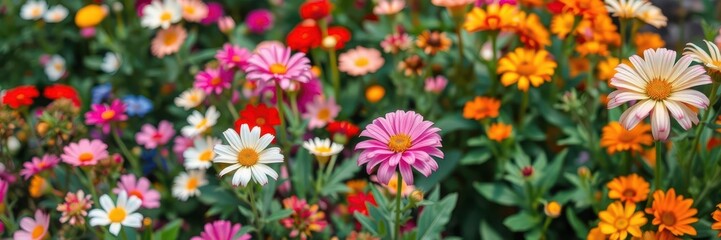 Fototapeta premium Vibrant pink flowers in full bloom creating a stunning background, garden, nature