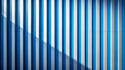 Obraz premium Vertical Blue Stripes on White Background: A Playful Contrast in Silhouette Photography for Modern Design Aesthetic and Creative Projects