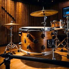 Obraz premium Drum Set in Recording Studio