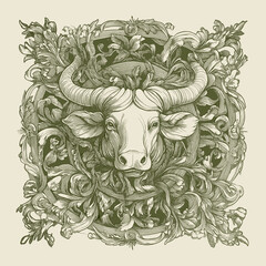 Astrology zodiac sign Taurus _ green