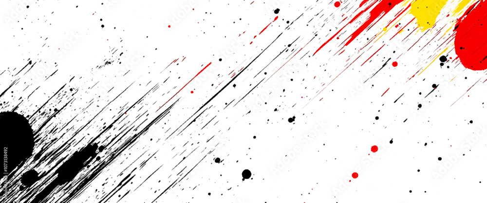 Poster vector colorful brush strokes with scratch for design