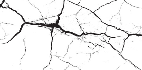 black and white vintage of cracked concrete scribble effect.