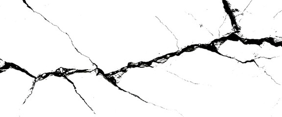 Vector grungy cracked texture on isolated pattern for abstract background.
