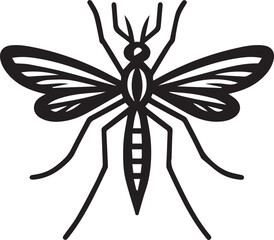 Mosquito Black Silhouette Vector Design