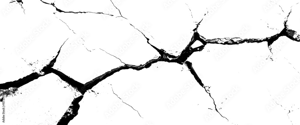 Poster vector grungy cracked texture on isolated pattern for abstract background.