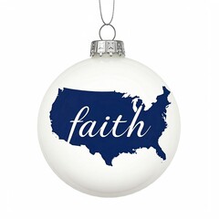 Obraz premium blue christmas ball