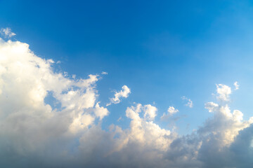 blue sky with clouds in summer