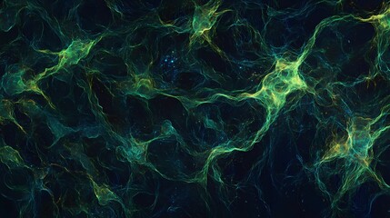 Abstract neural pattern with intersecting lines and glowing points, depicting interconnected pathways of digital intelligence and AI development