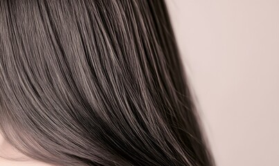 Fototapeta premium beautiful brunette woman with long brown hair, Generative AI 