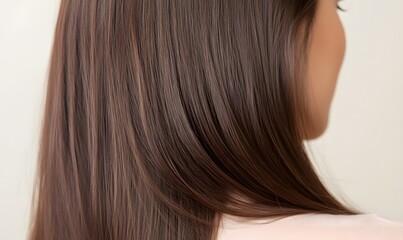 beautiful brunette woman with long brown hair, Generative AI 