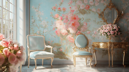 Rococo and Baroque Style Blend with Pastel Colors