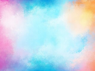 Colorful background with a blue sky and a pink and orange swirl