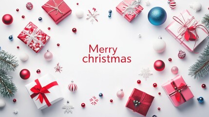 Fototapeta na wymiar christmas background with balls