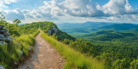 Scenic Hiking Trail with a View