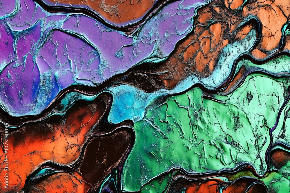 Poster fluid swirls of diverse colors blending together to form a captivating abstract backdrop