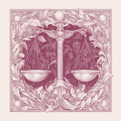 Astrology zodiac sign Libra _ pink