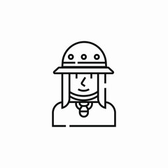 archaeologist excavations icon sign vector