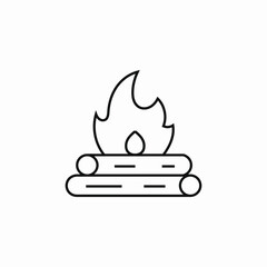 bonfire flame icon sign vector