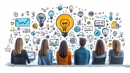 Creative team working on marketing campaigns with digital tools and brainstorming activities