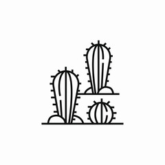 desert cactus icon sign vector