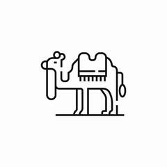 desert camel icon sign vector