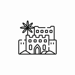 desert castle icon sign vector