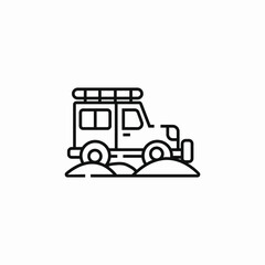 desert offroad car icon sign vector © Kamran