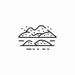 desert sand icon sign vector