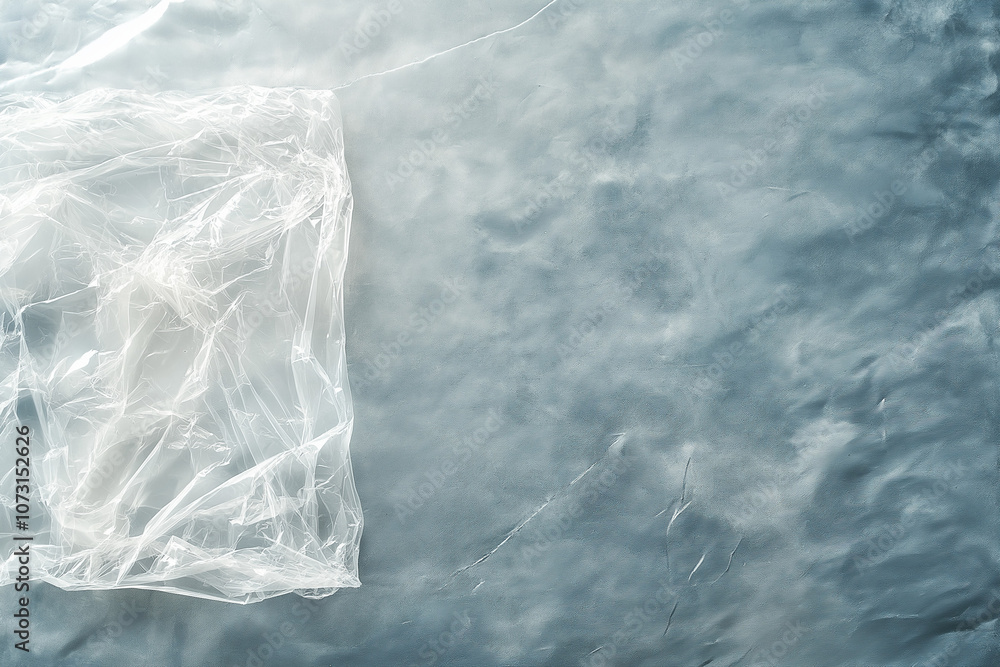 Poster displayed on an insulate background an empty plastic