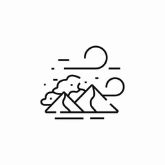 desert wind icon sign vector
