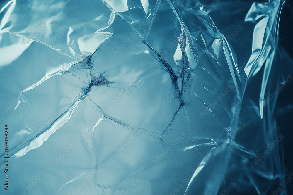 Poster displayed on an insulate background an empty plastic