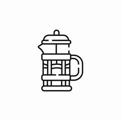 filter teapot icon sign vector