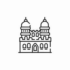 mosque temple icon sign vector
