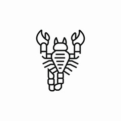scorpion desert icon sign vector