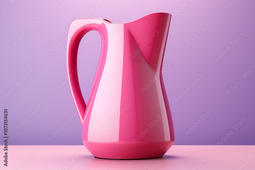 Aufkleber modern abstract art colorful pitcher design with bright shapes on a minimalist background